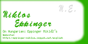 miklos eppinger business card